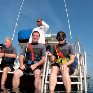 a group of people on a boat